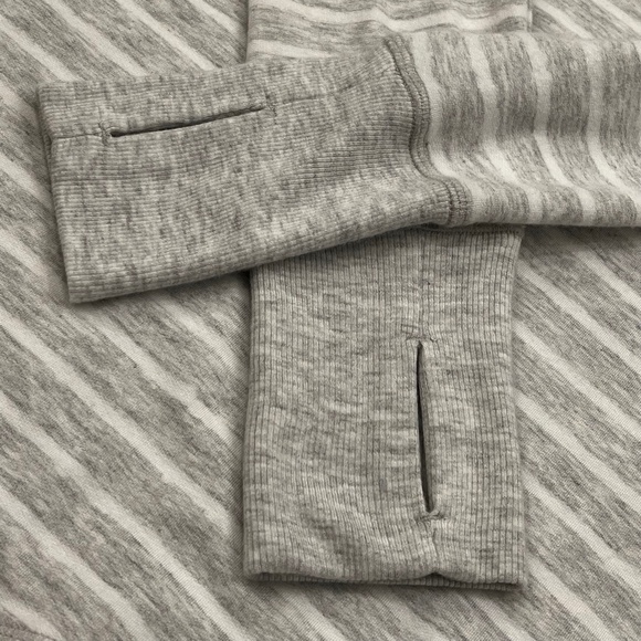 EUC. [Athleta] Grey & White <Criss Cross> Soft Striped + Tulip Hem Dress | Small - Picture 8 of 14